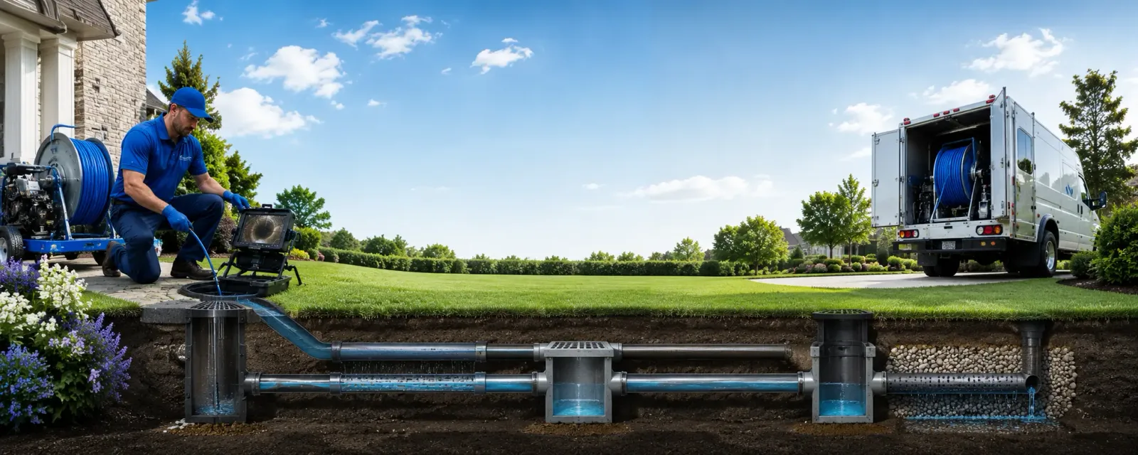 Outdoor drain cleaning information for Mystic, IA